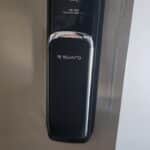 엠가드 KBL-P400 도어락 교체 설치 후 모습