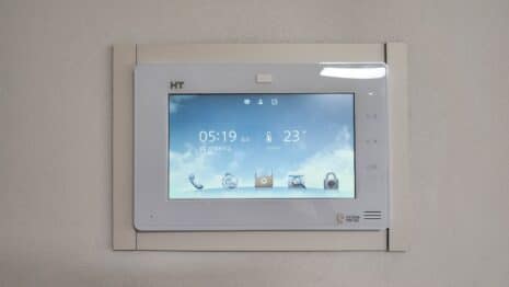 현대통신 월패드 교체 후 모습 HNT-4105